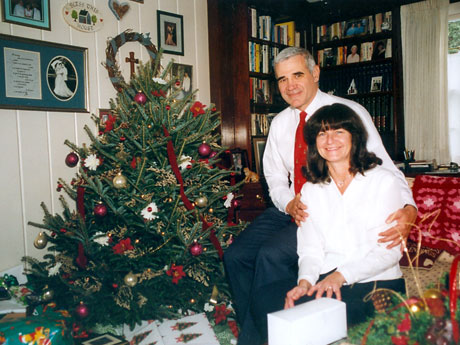 1996 - Jerry and his wife Sylvia on Christmas