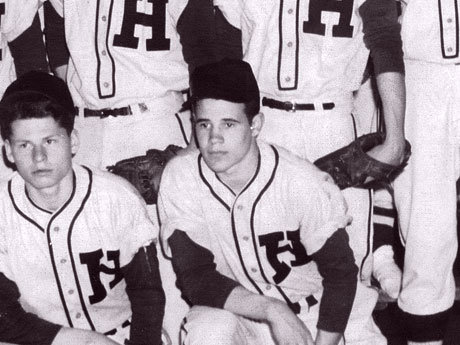 Jerry on his Huntington High School baseball team
