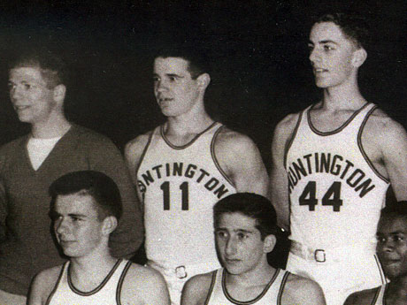 1957 - on the Suffolk County champion Huntington High School basketball team