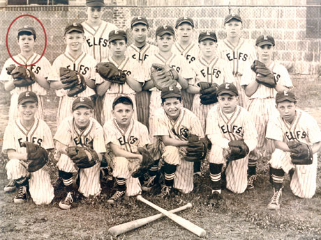 1951 - Jerry played second base on the first Little League team in Mineola, the Mineola Lumber Elfs