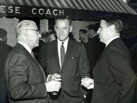 Harry Asher Jr. (left) and Bill Asher (right) at a pharmaceutical convention